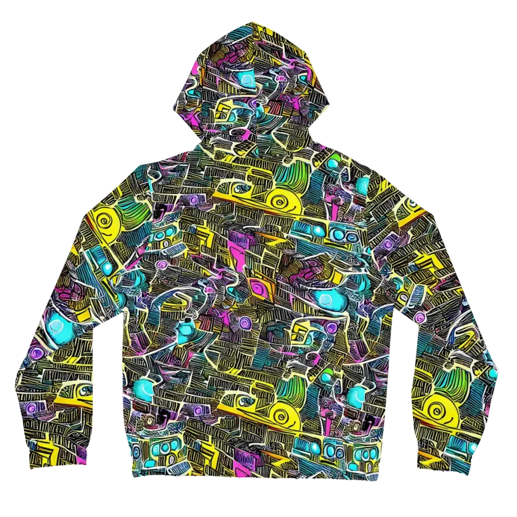 Kinetic Arcade on Women's Full-Zip Hoodie — Back