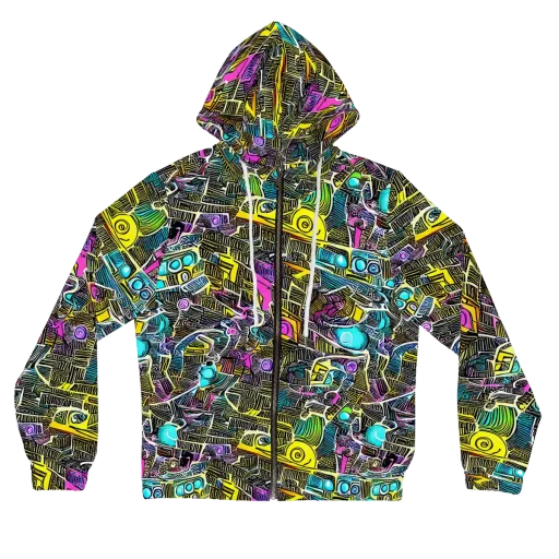 Kinetic Arcade on a Women's Full-Zip Hoodie
