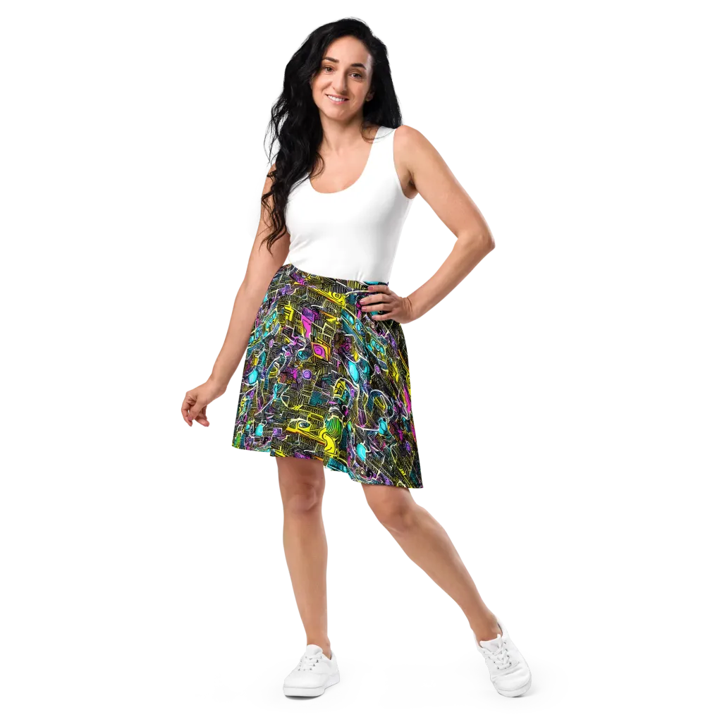 Kinetic Arcade on Skater Skirt — Front