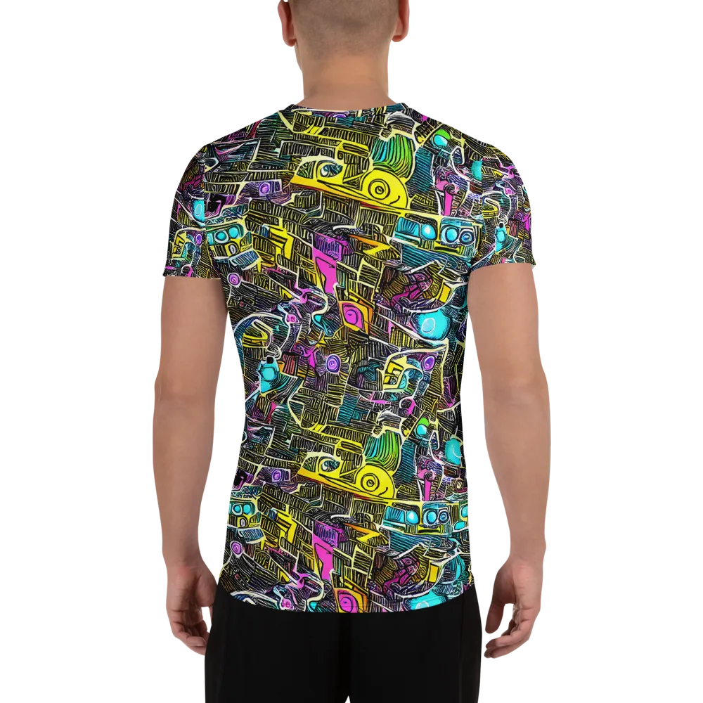 Kinetic Arcade on Men's Athletic T-Shirt — Back