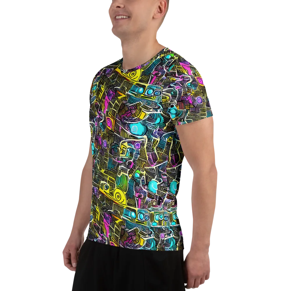 Kinetic Arcade on Men's Athletic T-Shirt — Left
