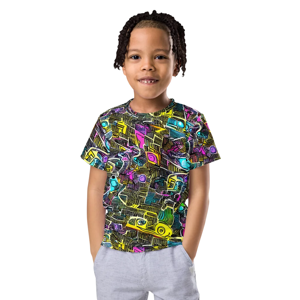 Kinetic Arcade on Kids Crew Neck T-Shirt — Front