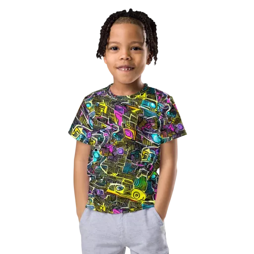 Kinetic Arcade on a Kids Crew Neck T-Shirt