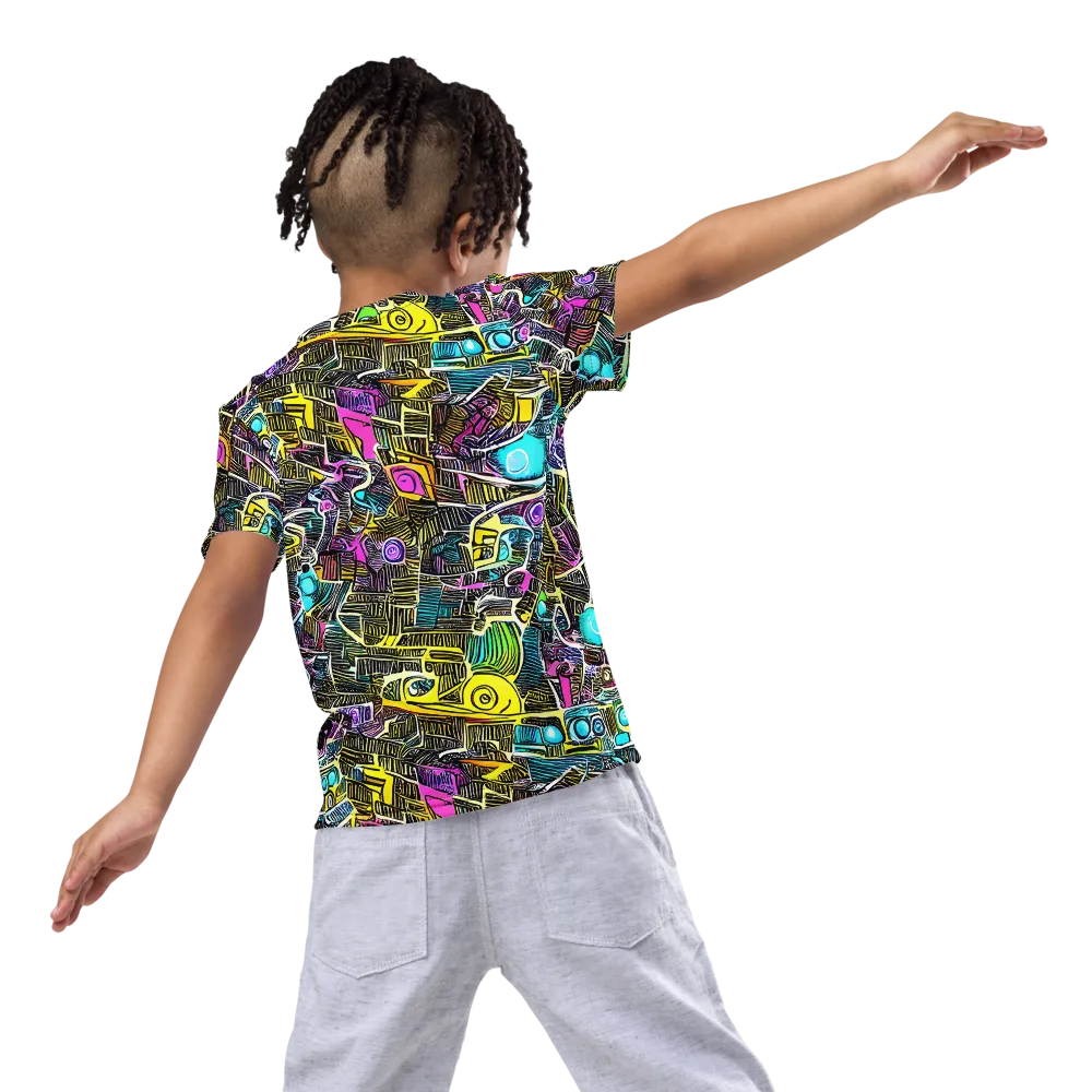 Kinetic Arcade on Kids Crew Neck T-Shirt — Back