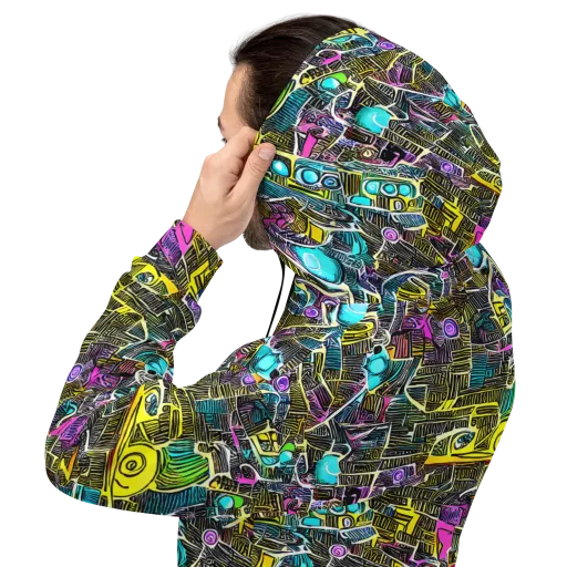 Kinetic Arcade on a Hoodie