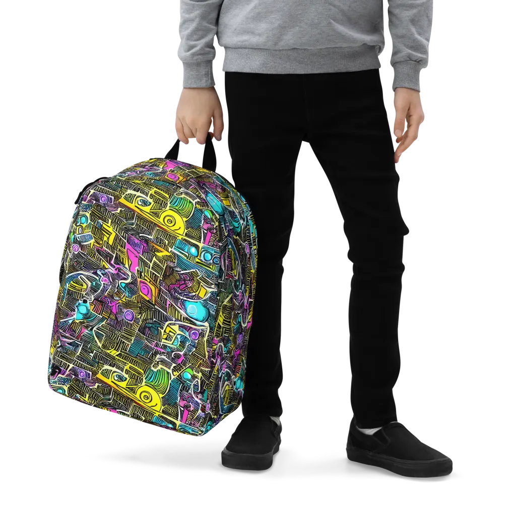 Kinetic Arcade on Minimalist Backpack — Zoomed-in