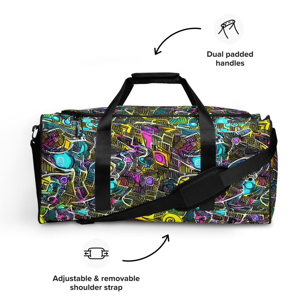 Kinetic Arcade on Duffle Bag — Front