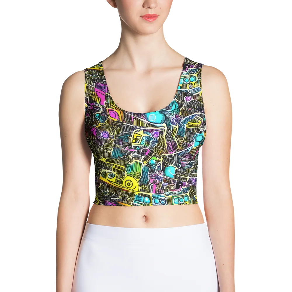 Kinetic Arcade on Crop Top — Front