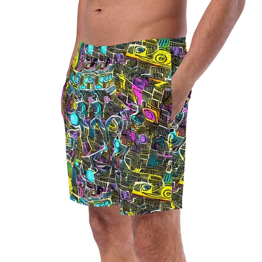 Kinetic Arcade on Swim Trunks — Left Front