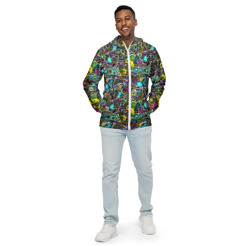 Kinetic Arcade on Men's Windbreaker — Front