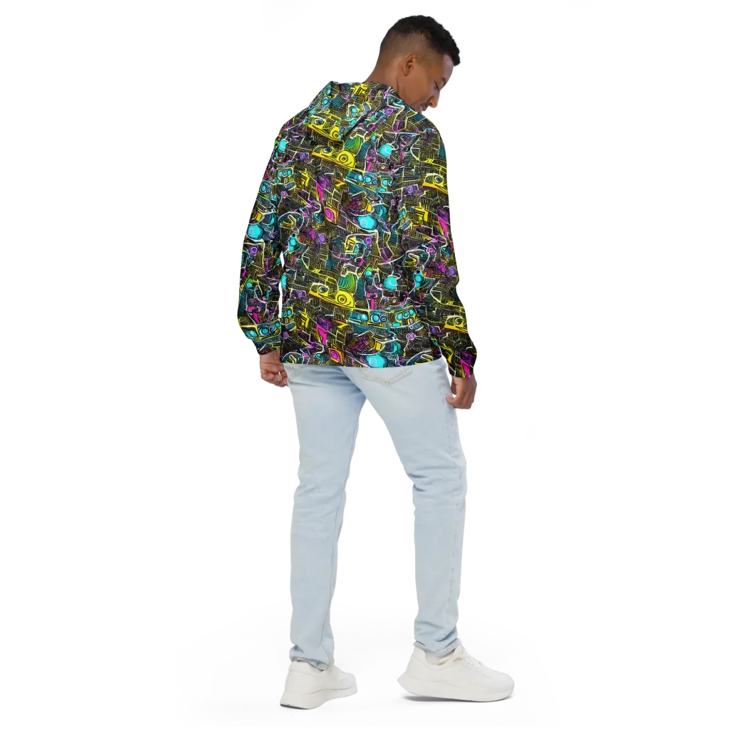 Kinetic Arcade on Men's Windbreaker — Back
