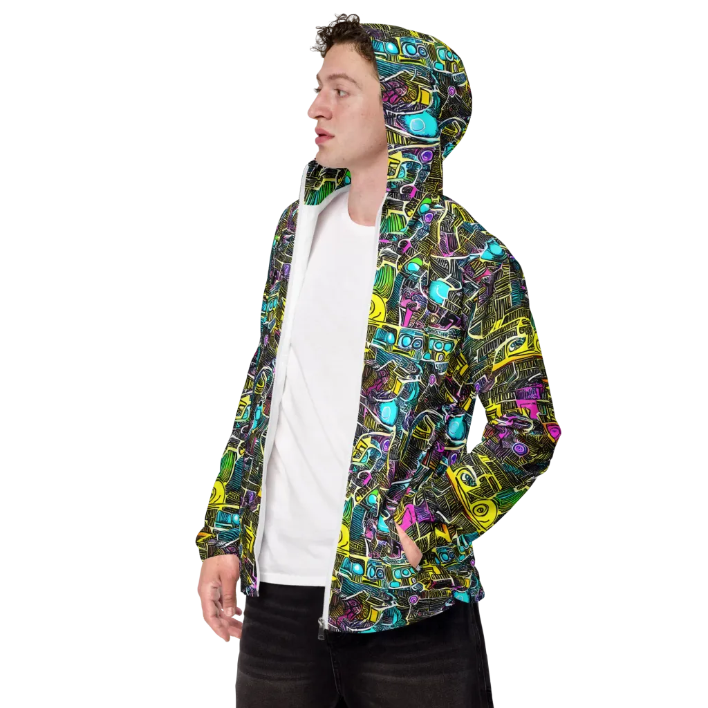 Kinetic Arcade on Men's Windbreaker — Left Front