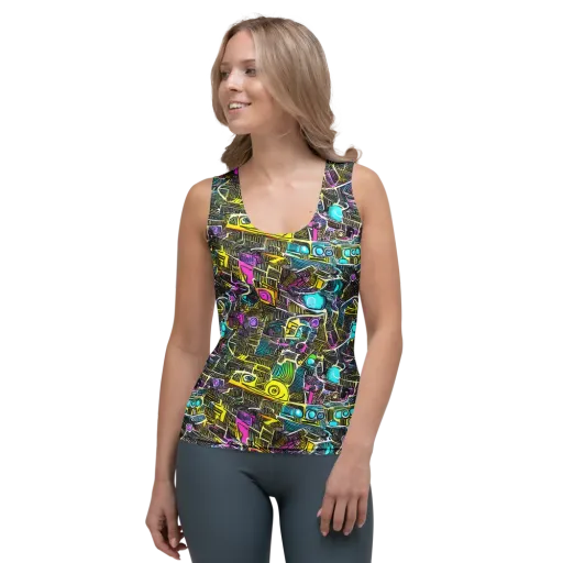 Kinetic Arcade on a Women's Tank Top