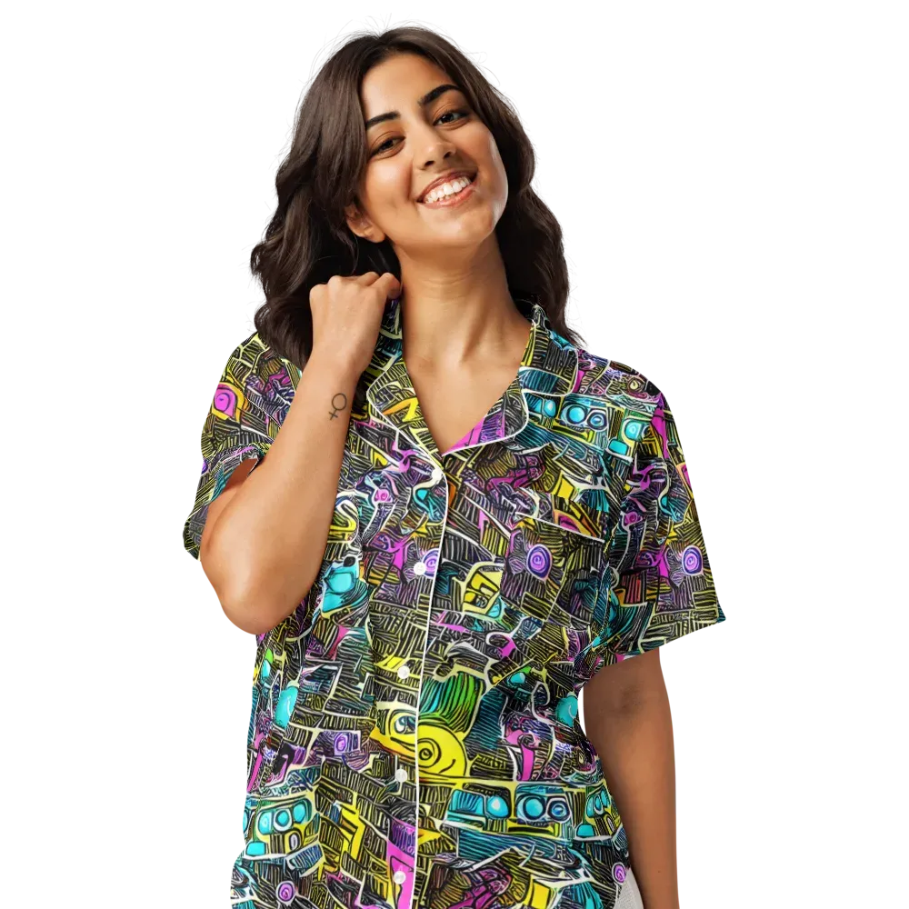 Kinetic Arcade on Women's Short Sleeve Pajama Top — Front