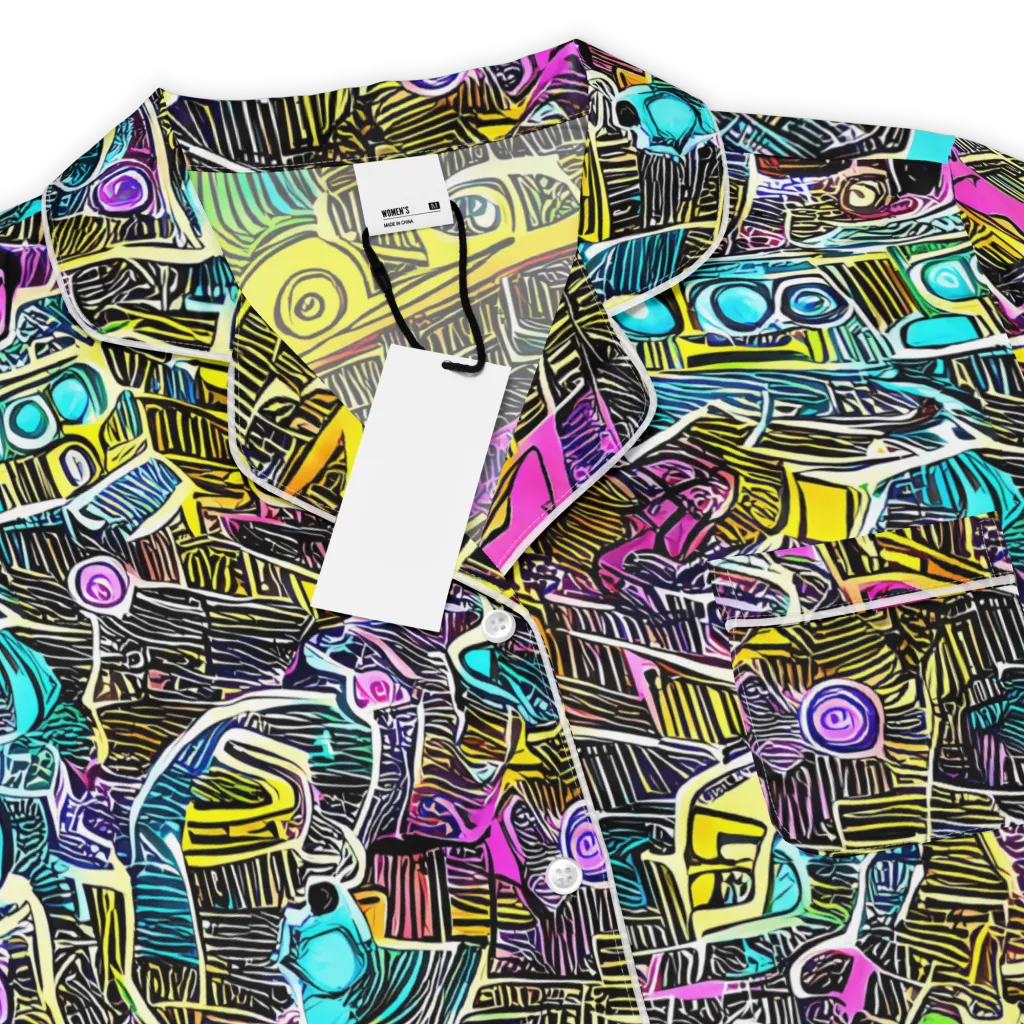 Kinetic Arcade on Women's Short Sleeve Pajama Top — Product details