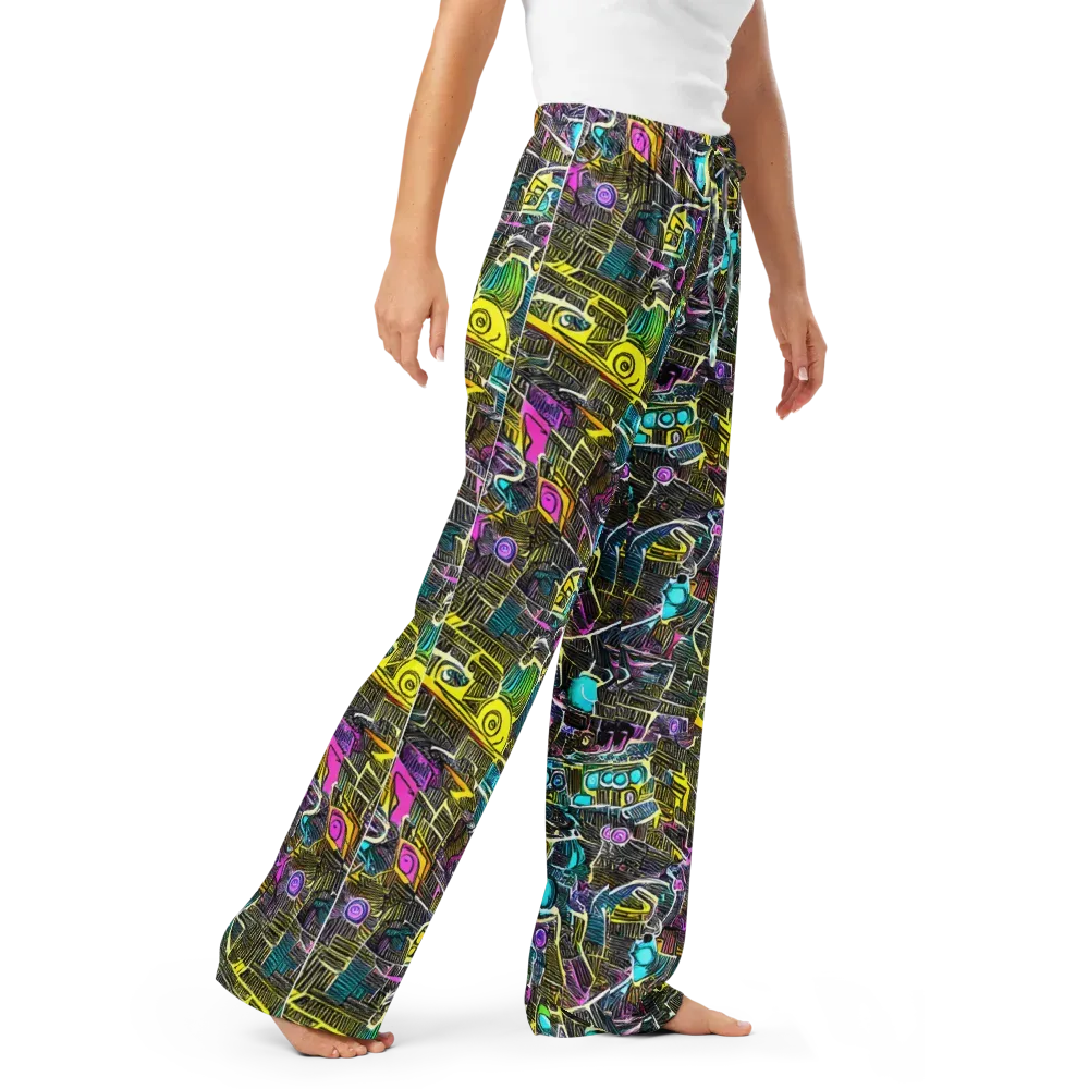 Kinetic Arcade on Women's Pajama Pants — Right Front