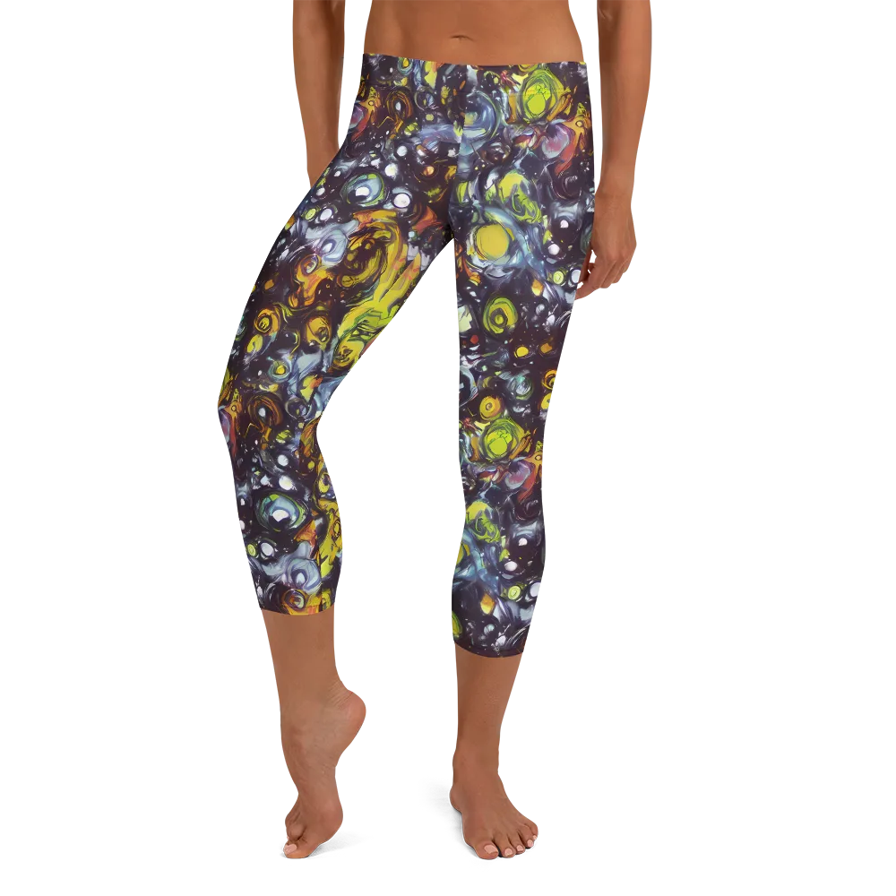Dark Matter Dance on Capri Leggings — Front