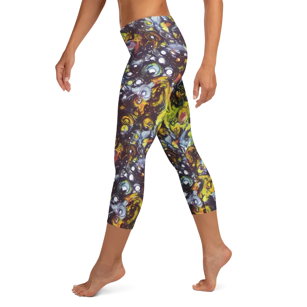 Dark Matter Dance on Capri Leggings — Left
