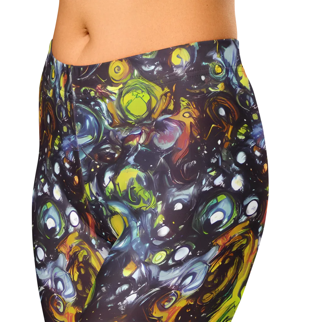 Dark Matter Dance on Capri Leggings — Zoomed-in