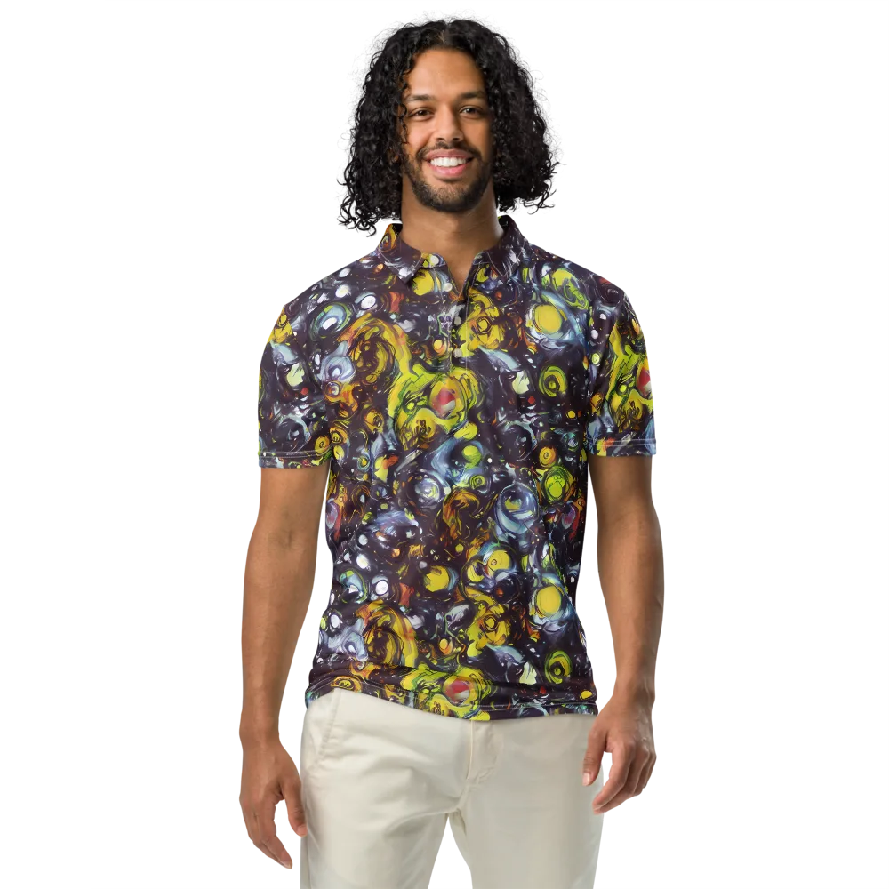 Dark Matter Dance on Men's Slim Fit Polo Shirt — Front