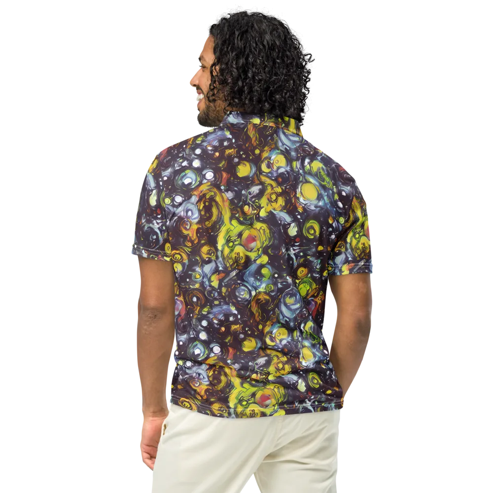 Dark Matter Dance on Men's Slim Fit Polo Shirt — Back