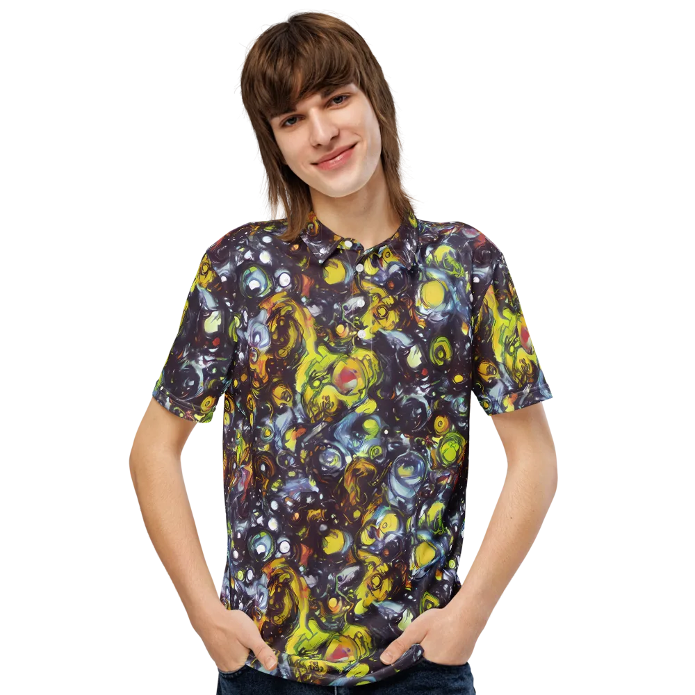 Dark Matter Dance on Men's Slim Fit Polo Shirt — Front