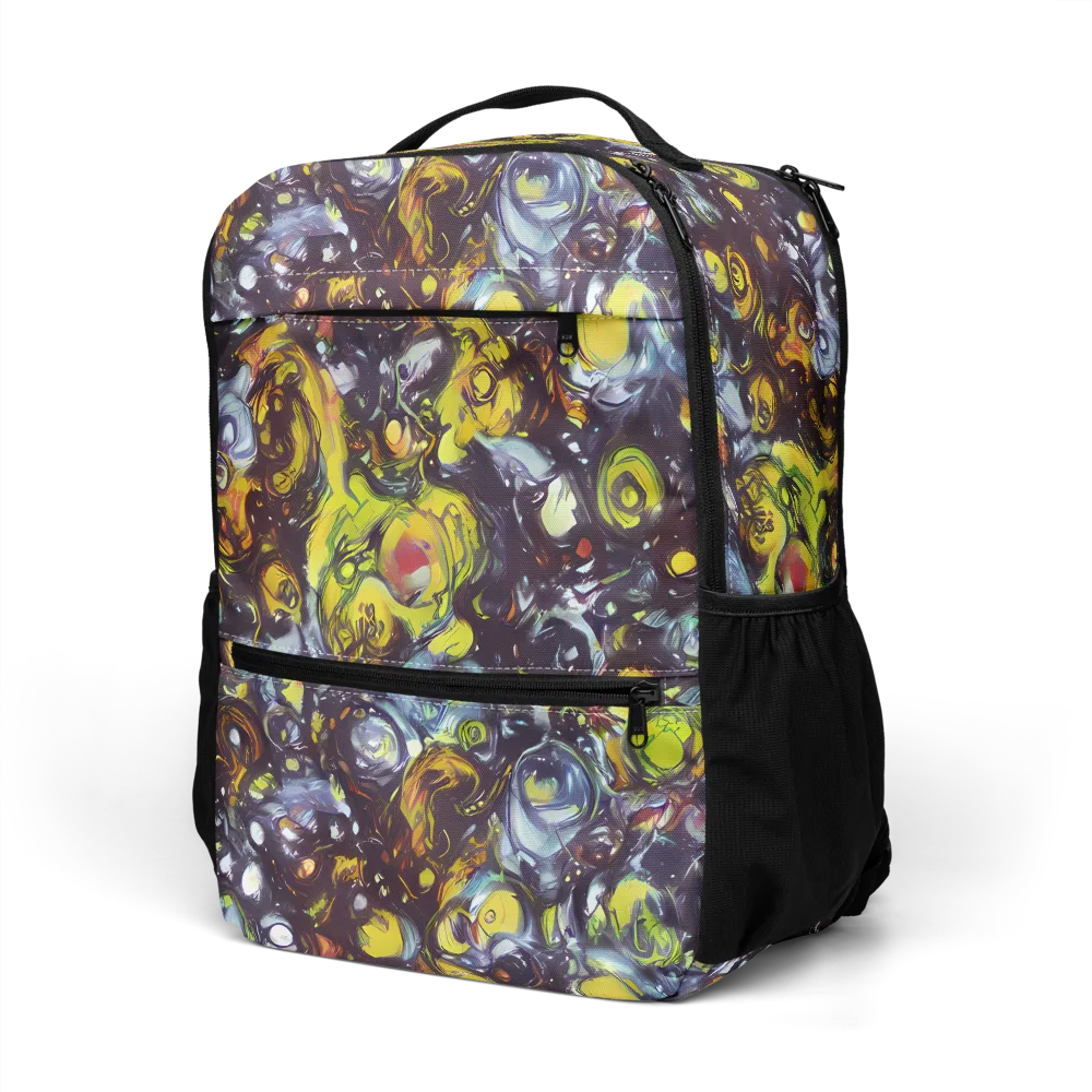 Dark Matter Dance on Utility Backpack — Left Front