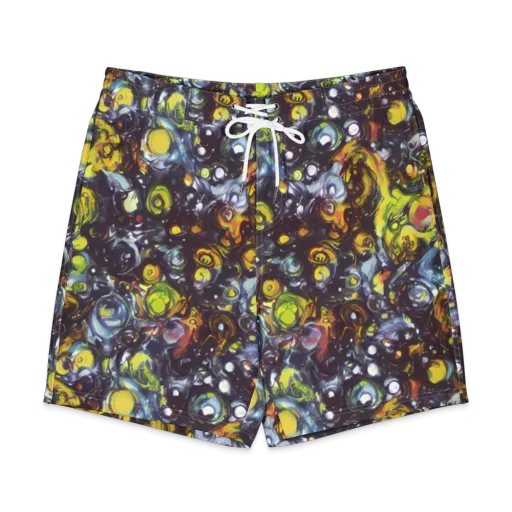 Dark Matter Dance on a Men's Board Shorts