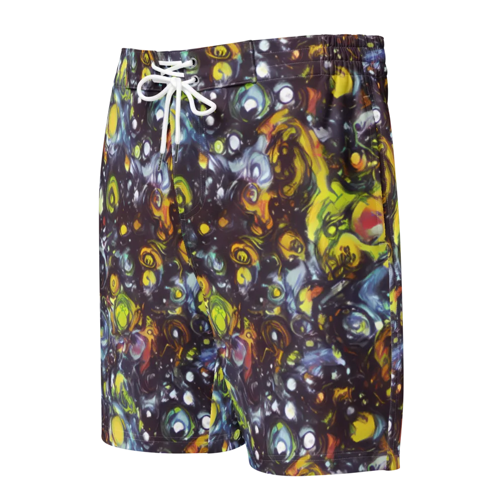 Dark Matter Dance on Men's Board Shorts — Front