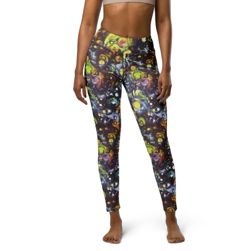Dark Matter Dance on a Yoga Leggings