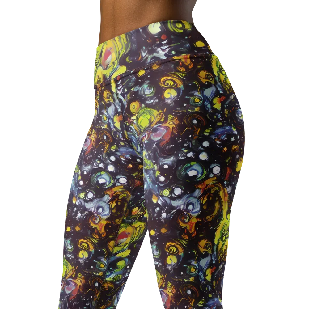 Dark Matter Dance on Yoga Leggings — Left Front
