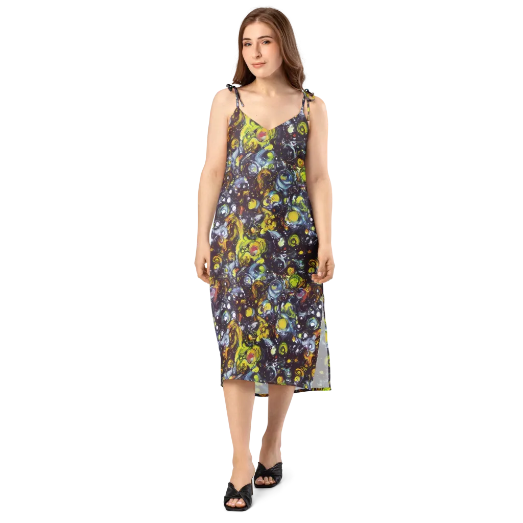 Dark Matter Dance on Slip Dress — Front