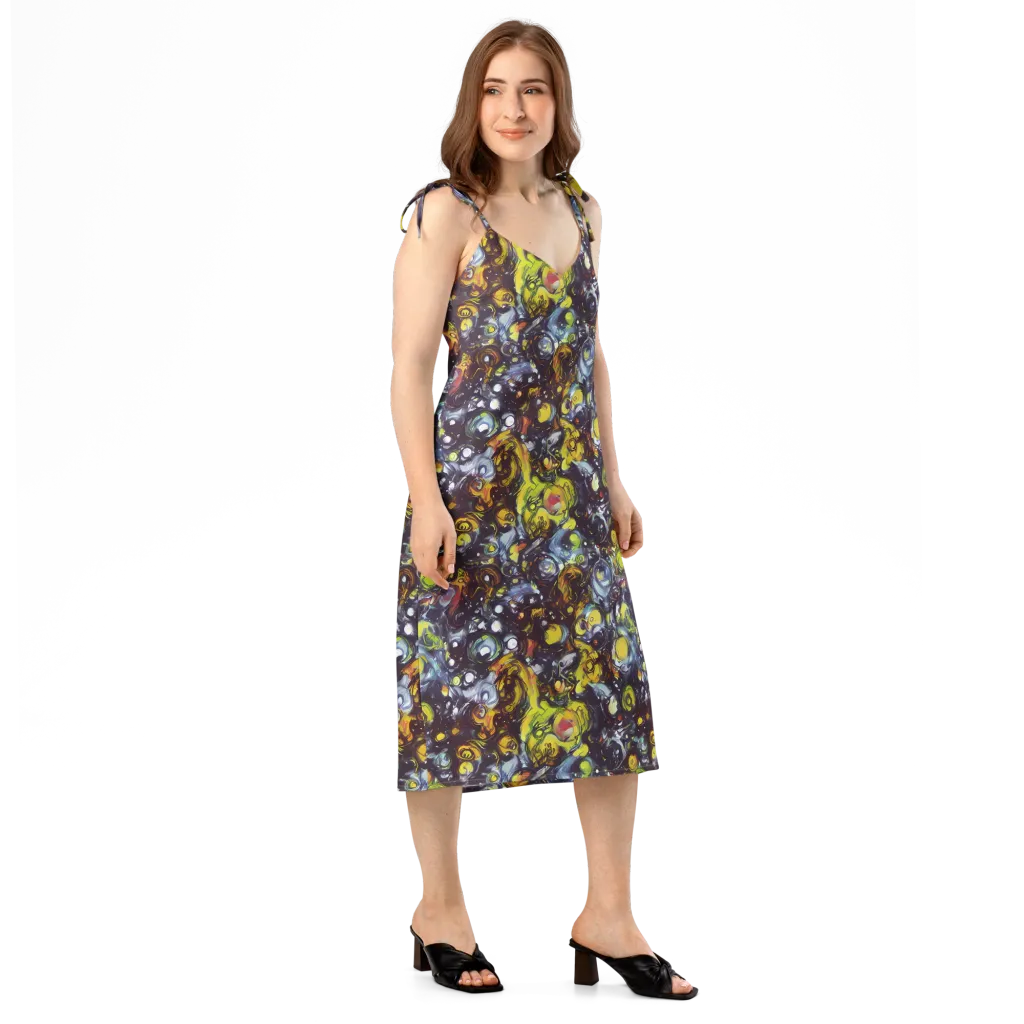 Dark Matter Dance on Slip Dress — Right Front
