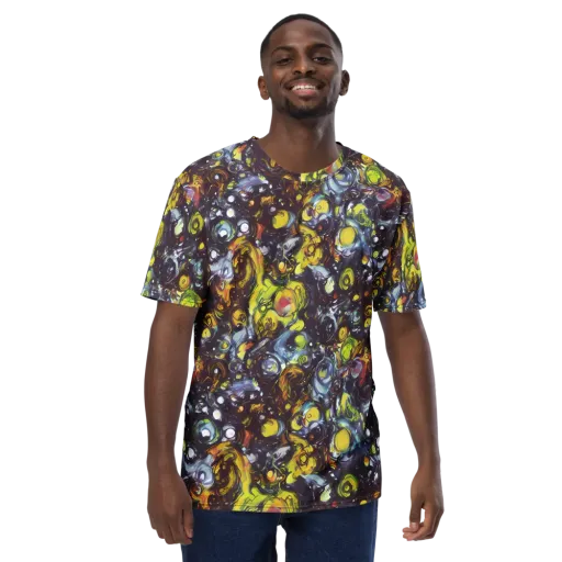 Dark Matter Dance on a Men's Crew Neck T-Shirt