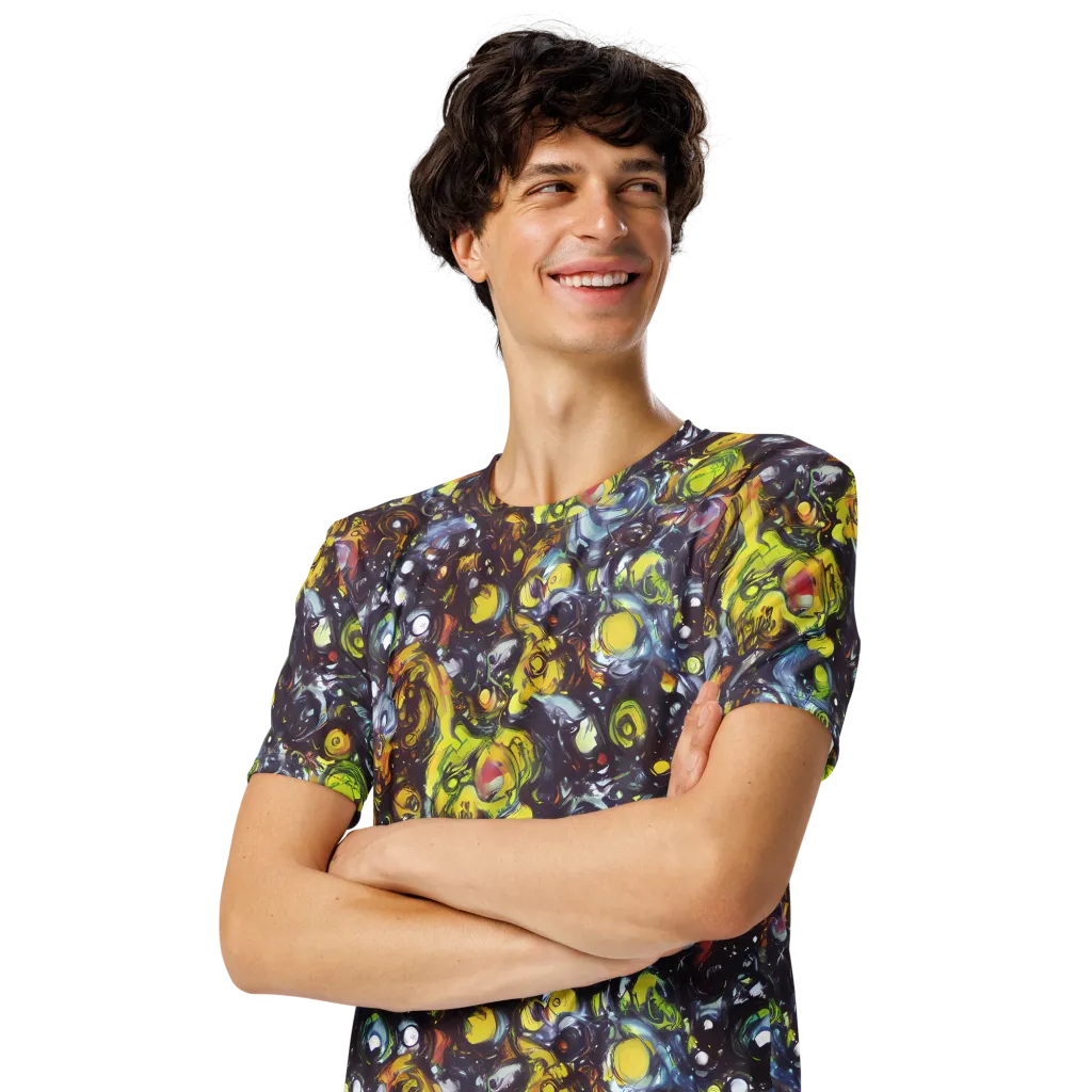 Dark Matter Dance on Men's Crew Neck T-Shirt — Left Front