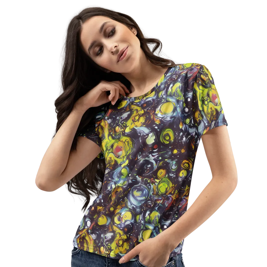 Dark Matter Dance on Women's Crew Neck T-Shirt — Left Front