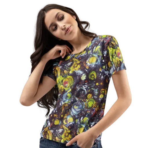Dark Matter Dance on a Women's Crew Neck T-Shirt