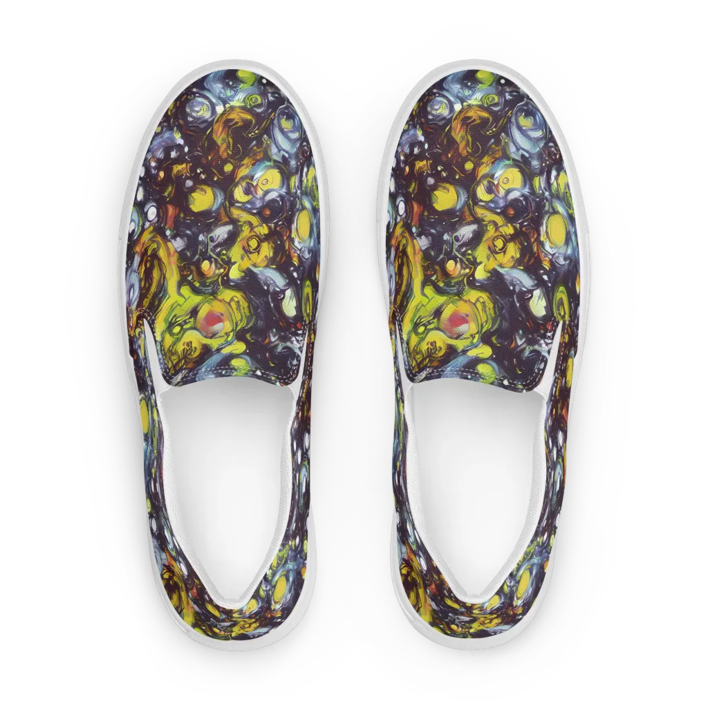 Dark Matter Dance on Men's Slip-On Canvas Shoes — Front
