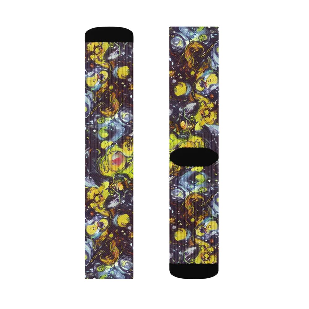 Dark Matter Dance on Socks — Left Sock
