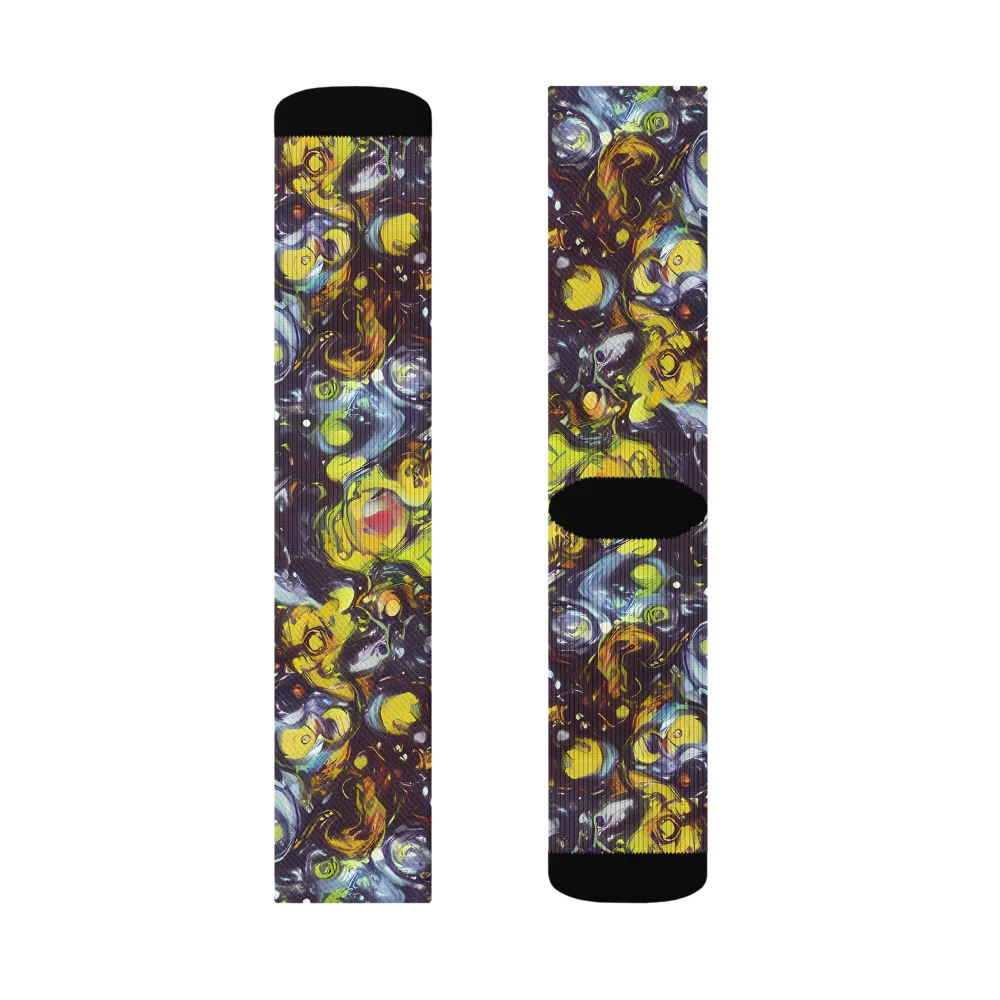 Dark Matter Dance on Socks — Right Sock
