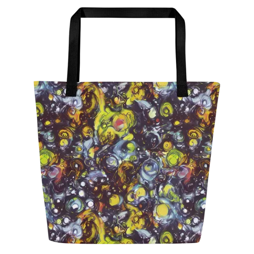 Dark Matter Dance on a Large Tote Bag W/ Pocket