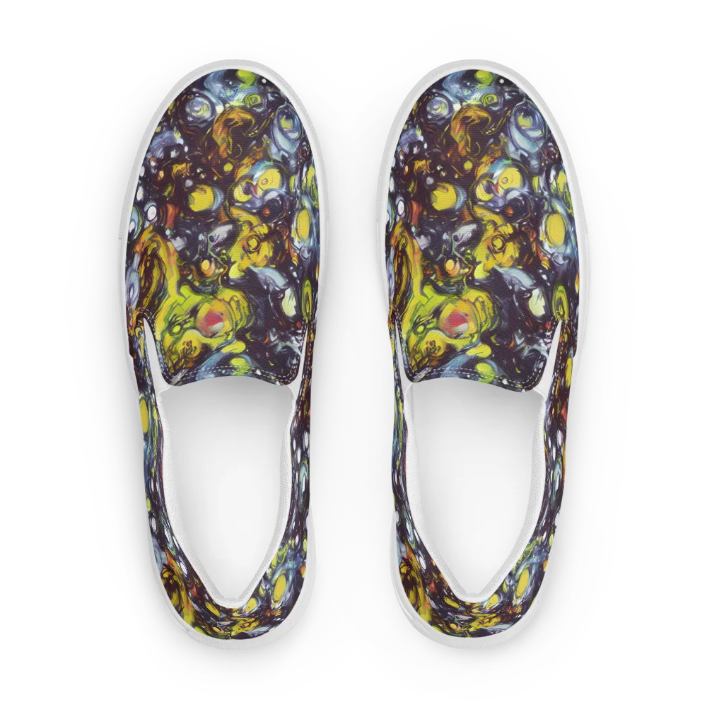 Dark Matter Dance on Women's Slip-On Canvas Shoes — Front