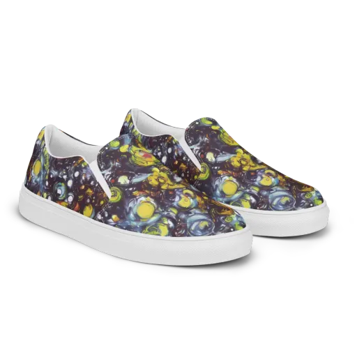 Dark Matter Dance on a Women's Slip-On Canvas Shoes