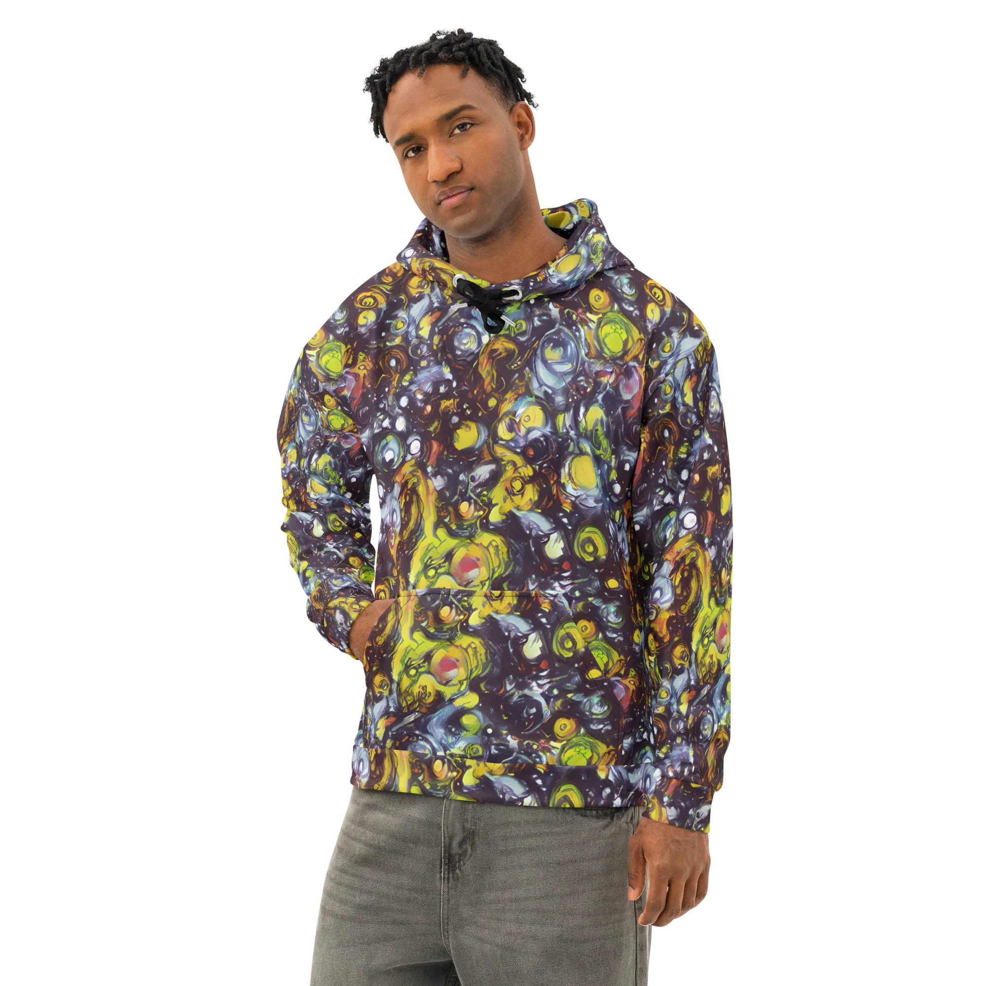 Dark Matter Dance on Cotton Hoodie — Left Front
