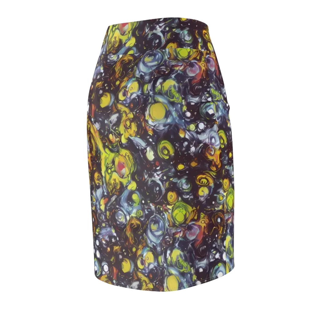 Dark Matter Dance on Pencil Skirt — Back Side