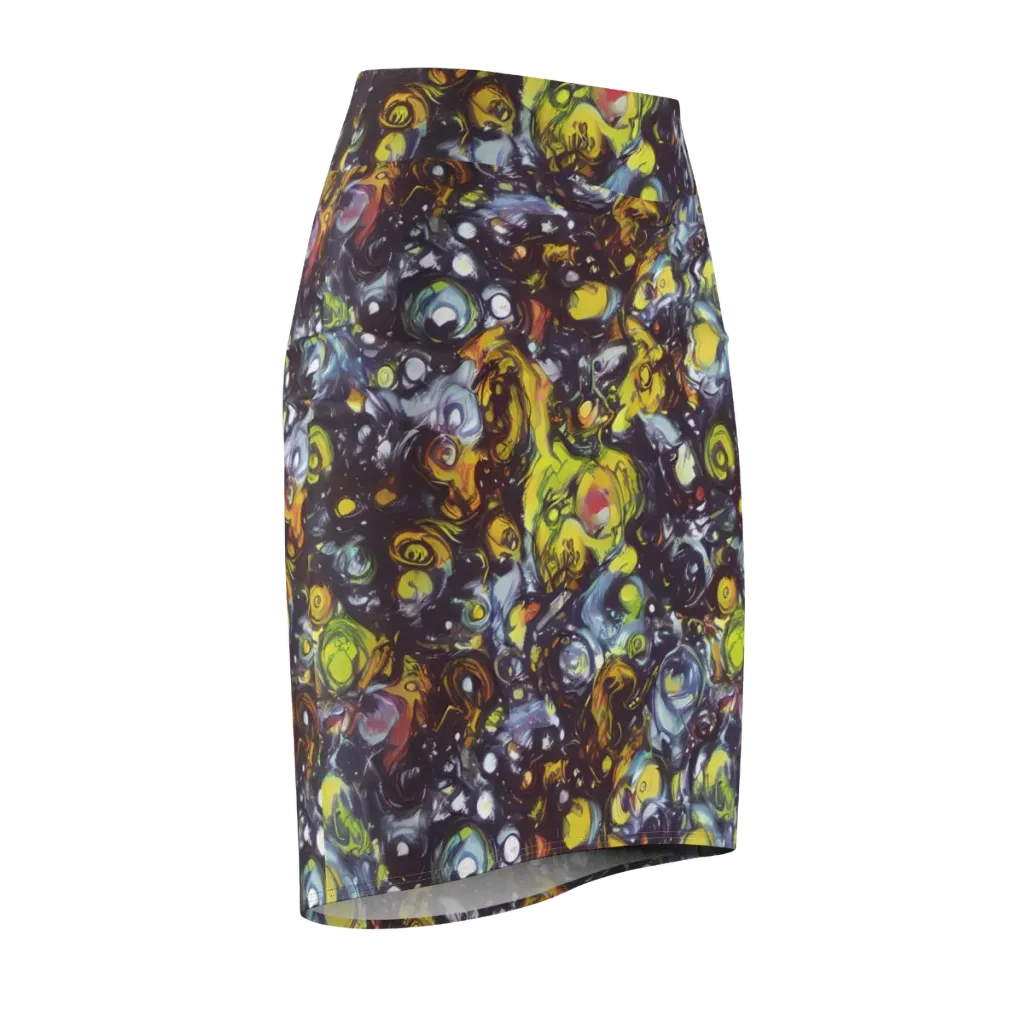 Dark Matter Dance on Pencil Skirt — Front Side