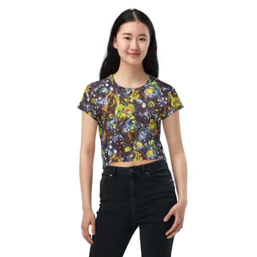 Dark Matter Dance on a Crop Tee