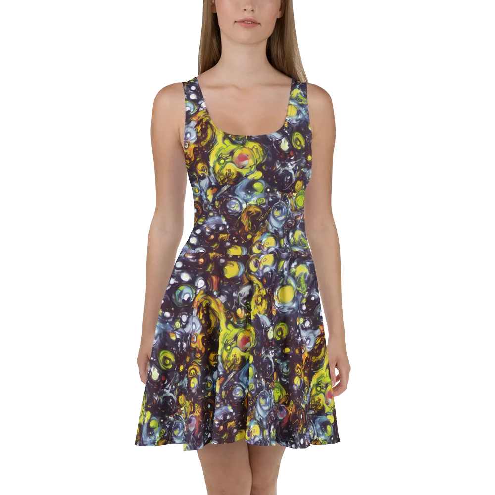 Dark Matter Dance on Skater Dress — Front