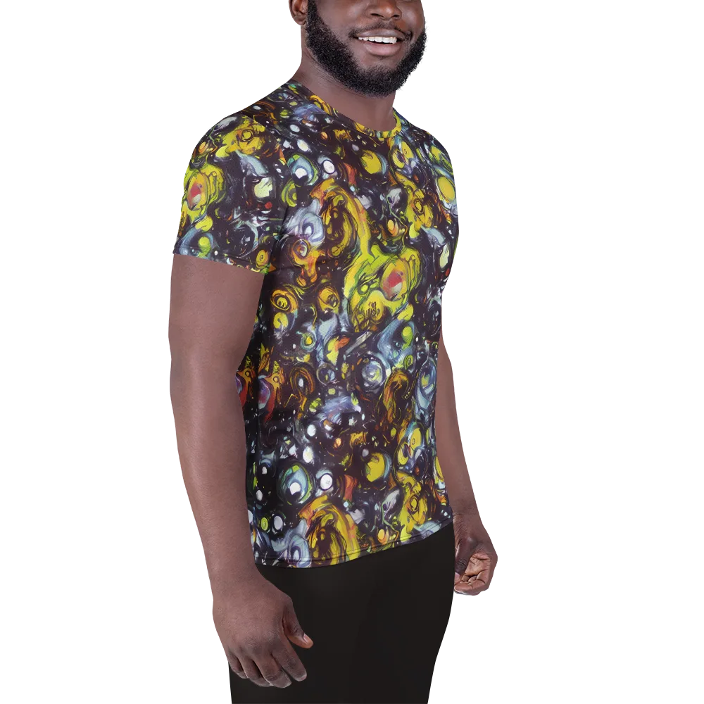 Dark Matter Dance on Men's Athletic T-Shirt — Right