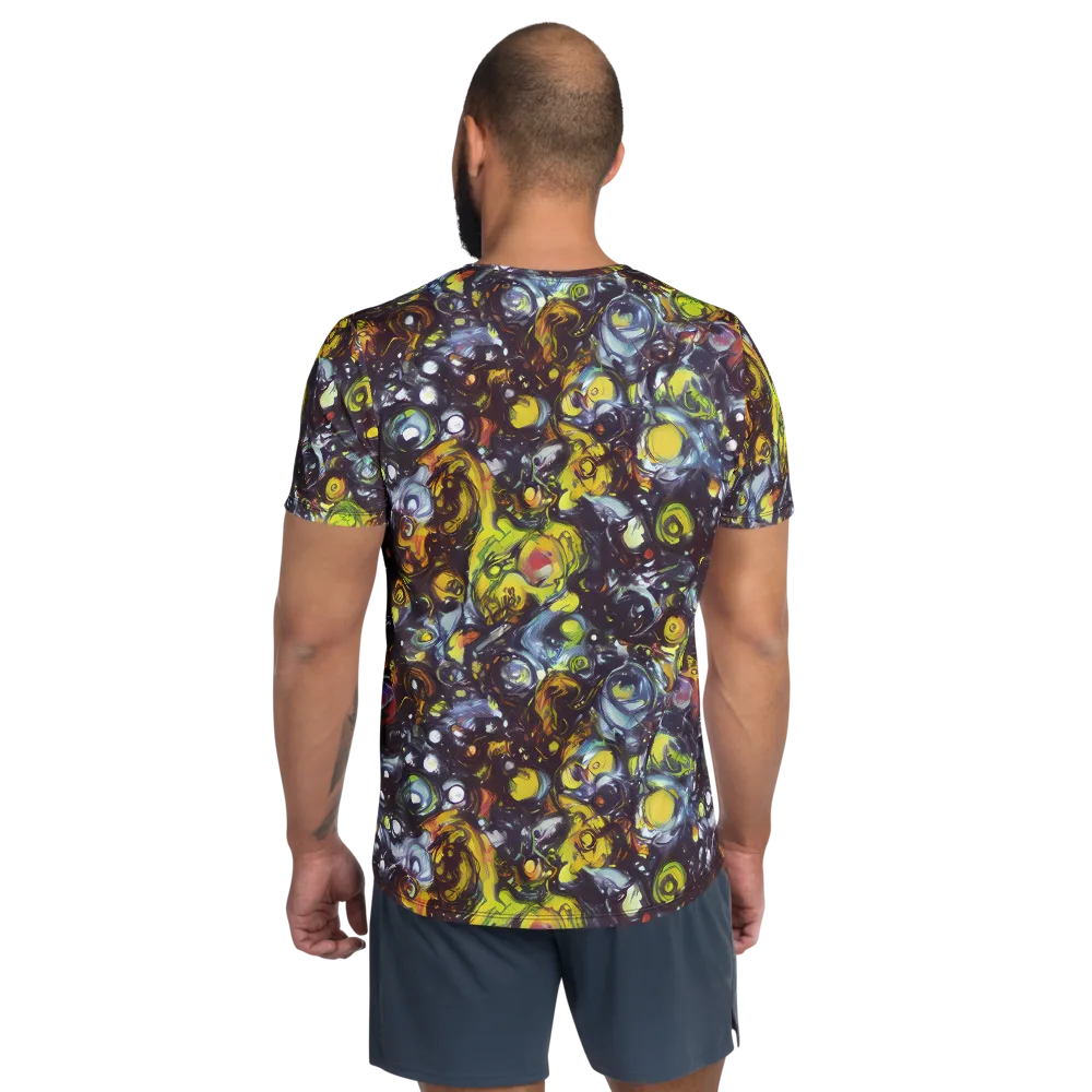 Dark Matter Dance on Men's Athletic T-Shirt — Back